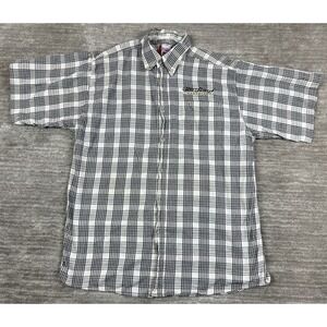 Cowboy Hardware Shirt Mens Extra Large Plaid Western Button Cotton Casual